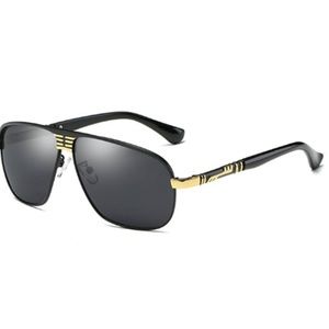 NEW Men Polarized Sunglasses in Gold / Black Color